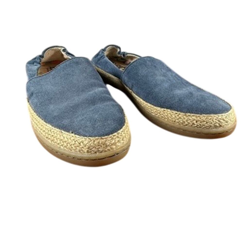 Born Castries Women's Blue Suede Espadrille Slip On Flats Shoes 6M - Picture 2 of 11